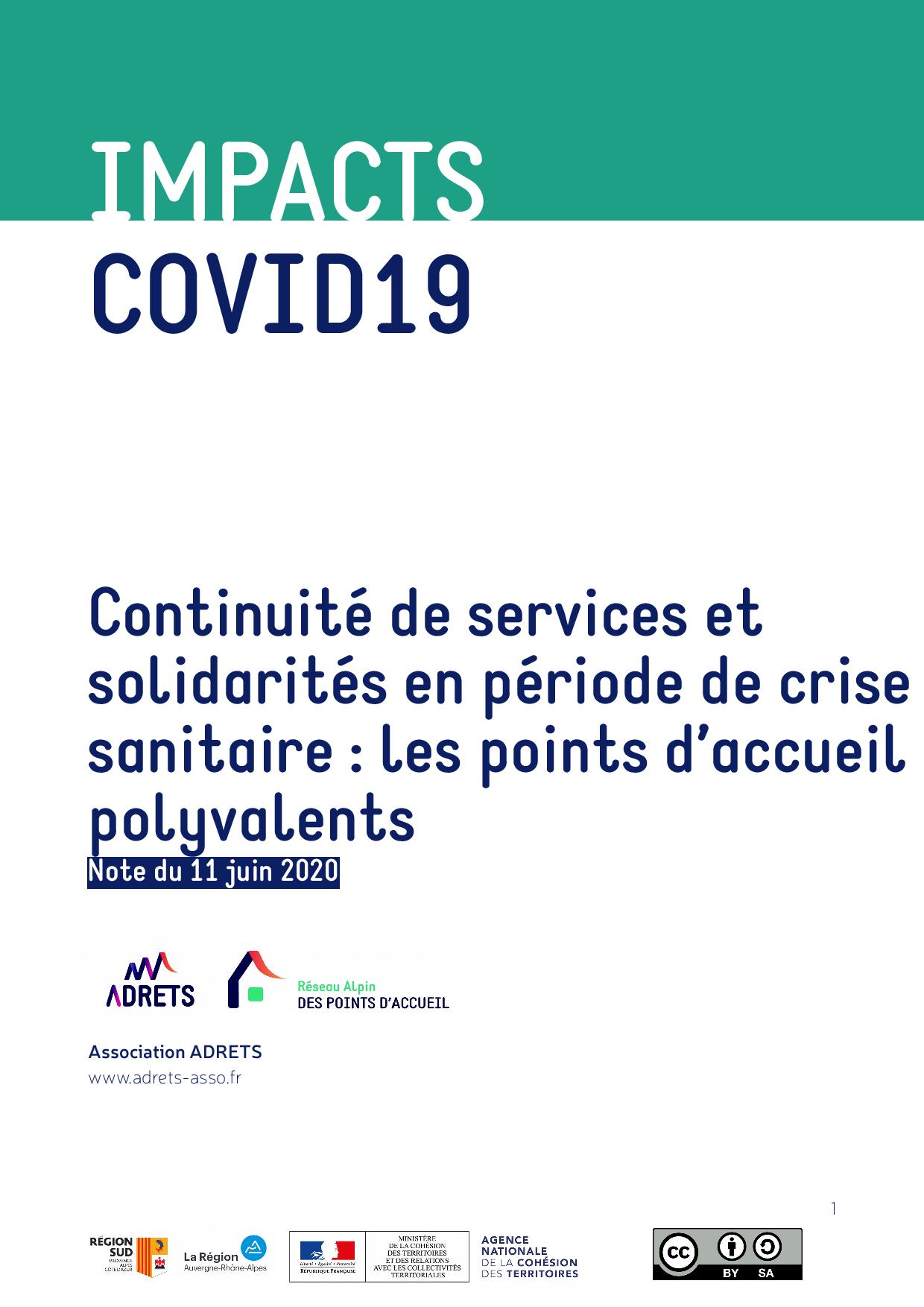 Continuité de services et solidarités en période de crise sanitaire : les points d'accueil polyvalents